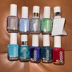 Essie Lot of 10 nails shimmer manicure jelly coat cornflower mermaid